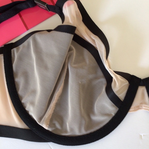 VICTORIA SECRET BLACK NUDE LINED DEMI BRA 34DD NWT - Picture 16 of 16